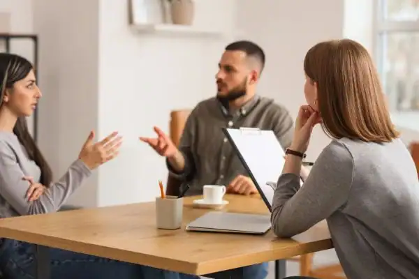 Image of couple access free mediation using family mediation voucher scheme Greater Manchester